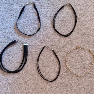 Bundle of choker necklaces